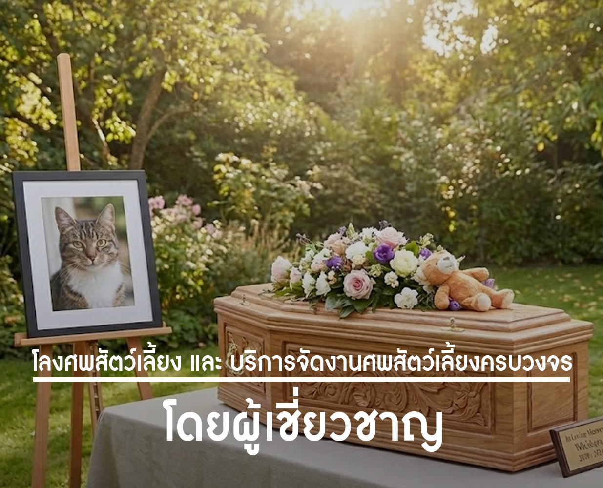 โลงศพสัตว์เลี้ยง & บริการจัดงานศพสัตว์เลี้ยงครบวงจร โดยผู้เชี่ยวชาญ Lanirund