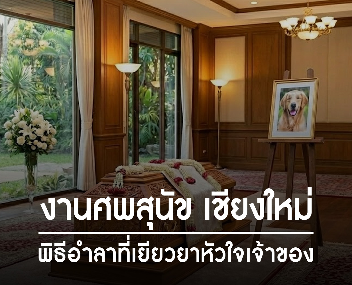 งานศพสุนัข เชียงใหม่ พิธีอำลาที่เยียวยาหัวใจเจ้าของ