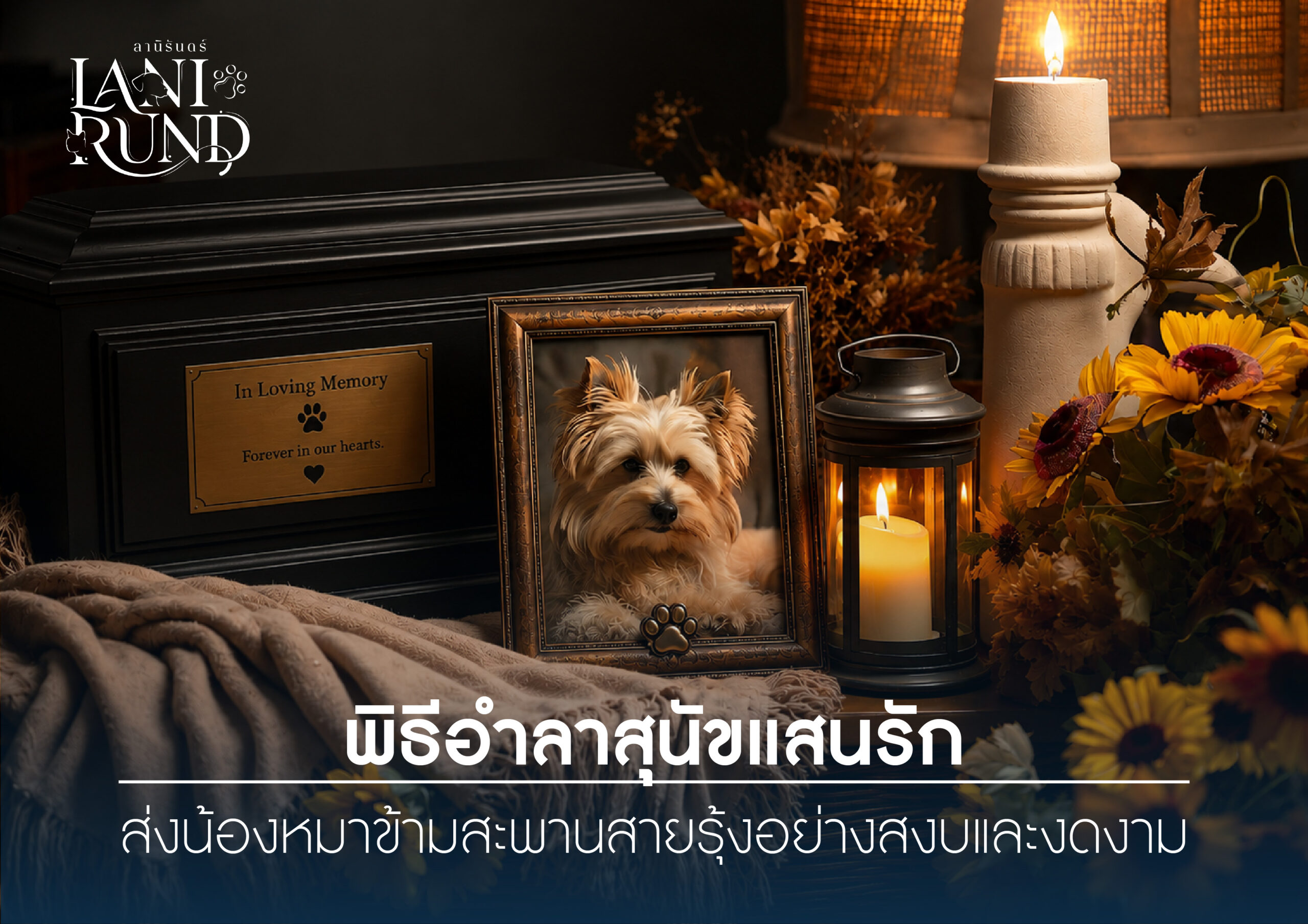 พิธีอำลาสุนัขแสนรัก ส่งน้องหมาข้ามสะพานสายรุ้งอย่างสงบและงดงาม