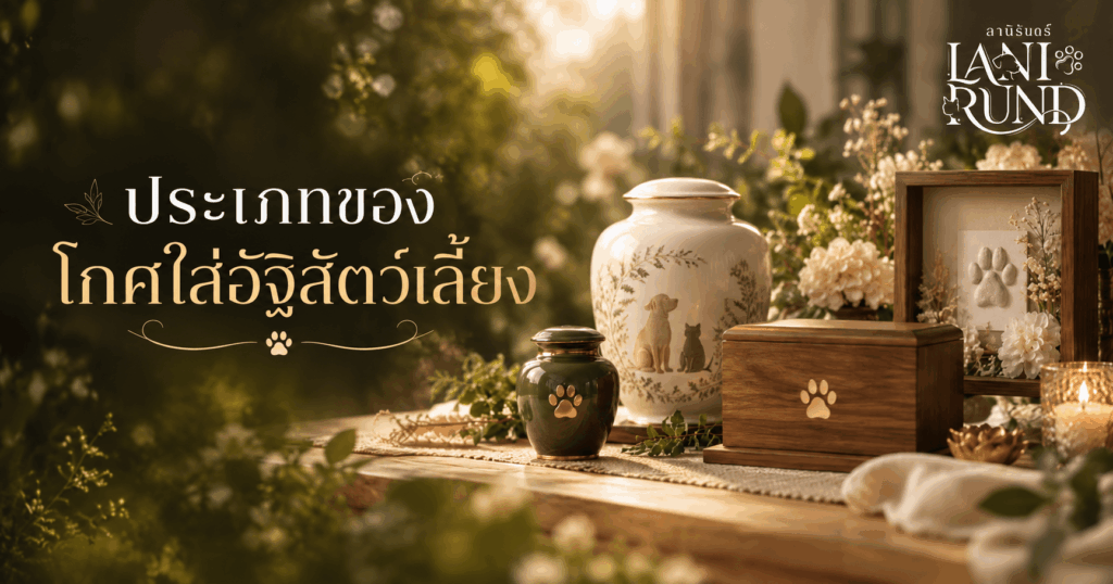 ประเภทของโกศใส่อัฐิสัตว์เลี้ยงหลากหลายรูปแบบ